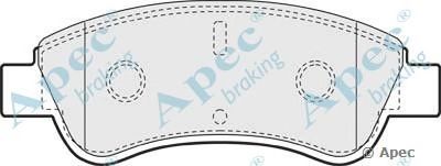 APEC BRAKING pad1198 -  Комплект тормозных колодок, дисковый тормоз